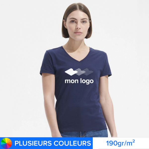 T-shirt Publicitaire PREMIUM COL V Femme